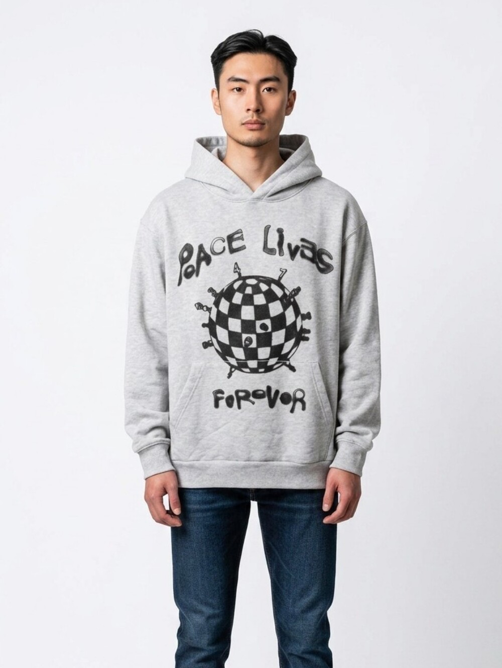 NWOT Very RARE 347aidan Peace Lives Forever Pullover Hoodie Unisex Streetwear